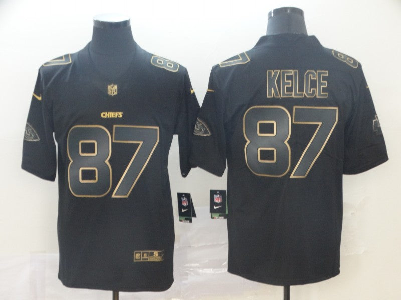 Men's Kansas City Chiefs Travis Kelce #87 Black Player Jersey1 football jersey product view 1