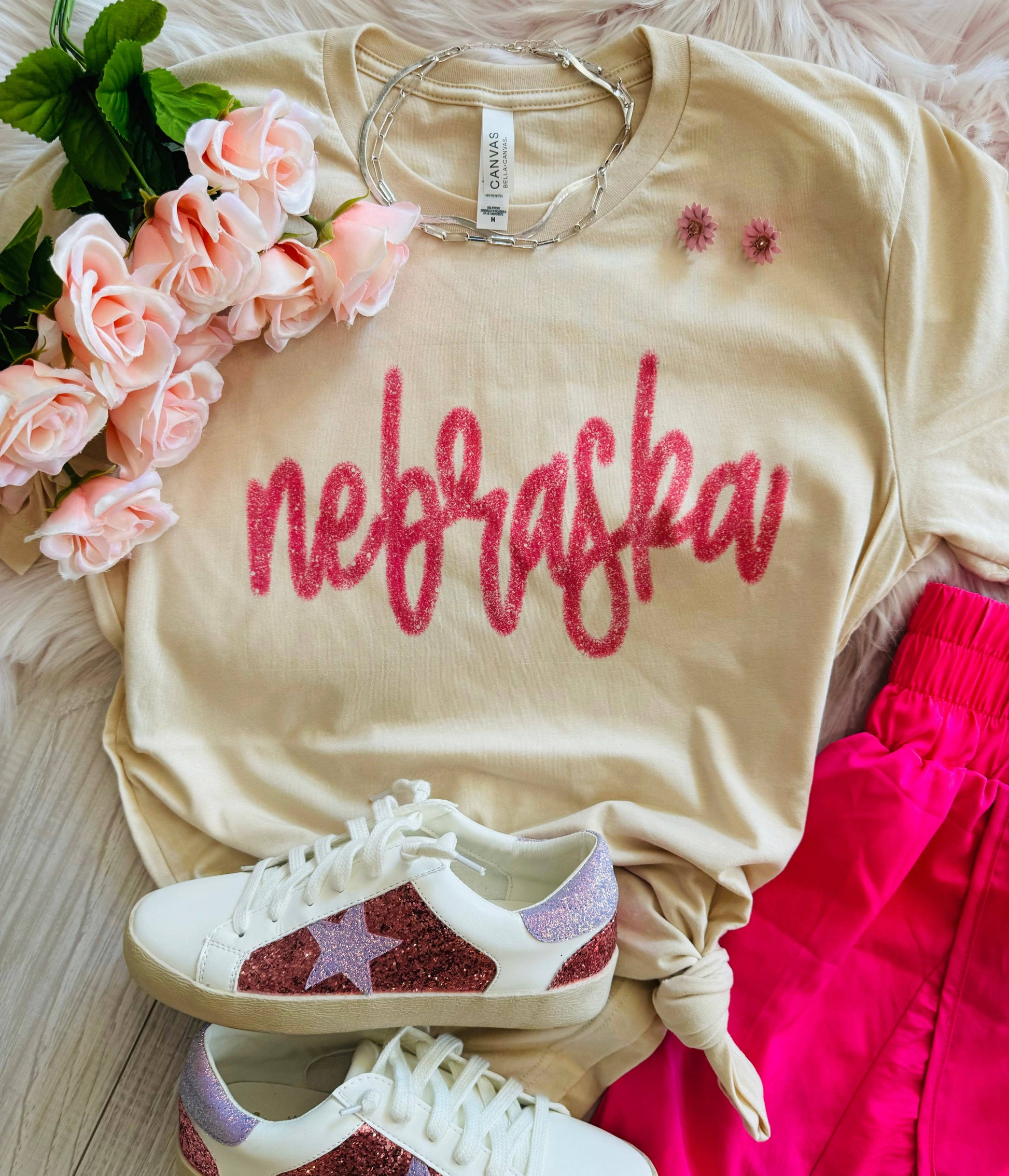 Nebraska Faux Tinsel Tee Unisex T-shirt, Sweatshirt, Hoodie, Long Sleeve Tee - T-Shirt, Sweatshirt, Hoodie