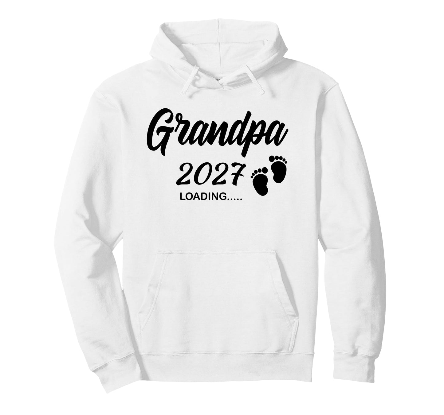 Promoted To Be Grandpa 2027 Loading Hoodie - Aesthetic Graphic for Adults - T-Shirt, Sweatshirt, Hoodie