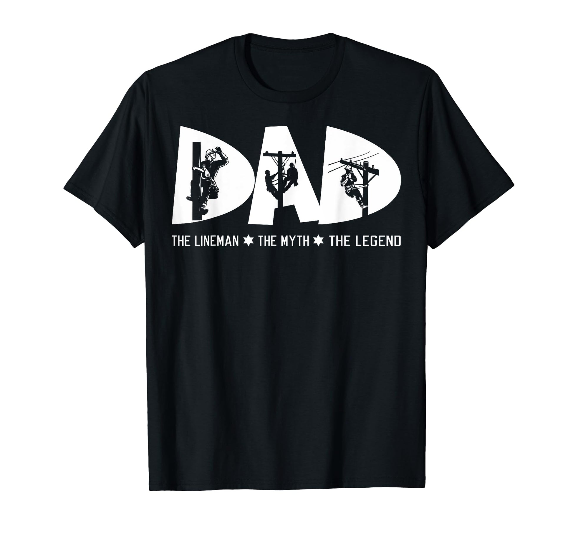 Dad Lineman Myth Legend Fathers Day T-Shirt - Minimalist Print Men Women - T-Shirt, Sweatshirt, Hoodie