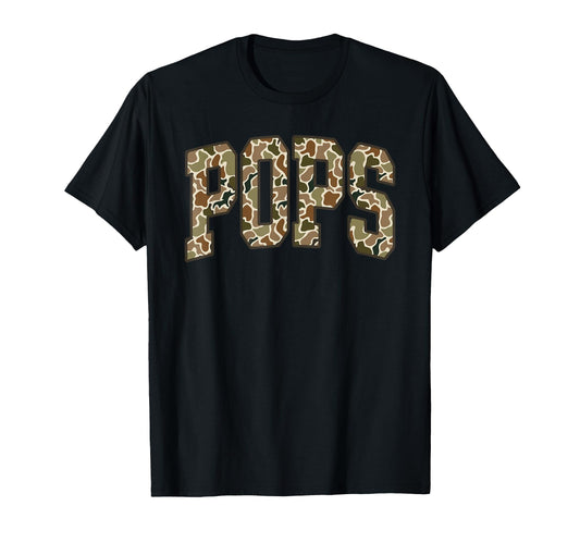 Camo Hunting Pops Dad Camouflage Deer T-Shirt - Streetwear Style for Adults - T-Shirt, Sweatshirt, Hoodie