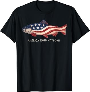 250th Anniversary USA Shirt 1776 2026 Fishing Flag Tee T-Shirt Unisex T-shirt, Sweatshirt, Hoodie, Long Sleeve Tee - T-Shirt, Sweatshirt, Hoodie