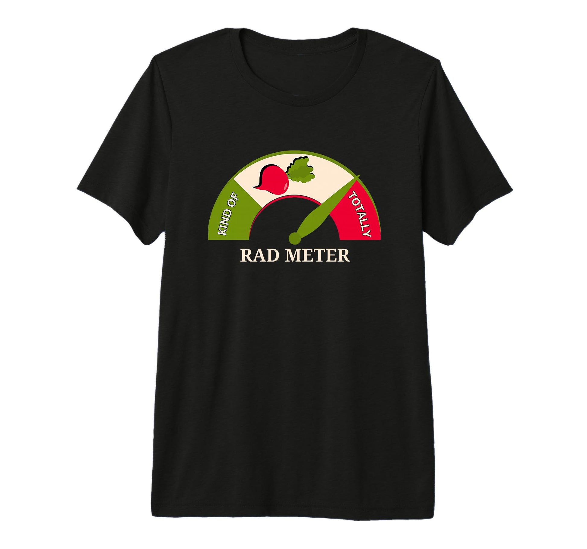 Rad Meter Funny Radish Tri Blend T-Shirt - Minimalist Print for Adults - T-Shirt, Sweatshirt, Hoodie