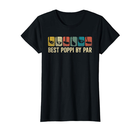 Best Poppi Par Funny Dad Golf Golfing T-Shirt - Unique Graphic Unisex - T-Shirt, Sweatshirt, Hoodie