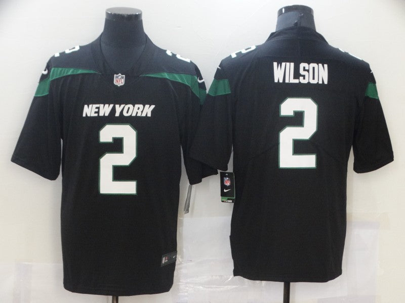 Men's New York Jets Zach Wilson Black Alternate Game Jersey football jersey product view 1