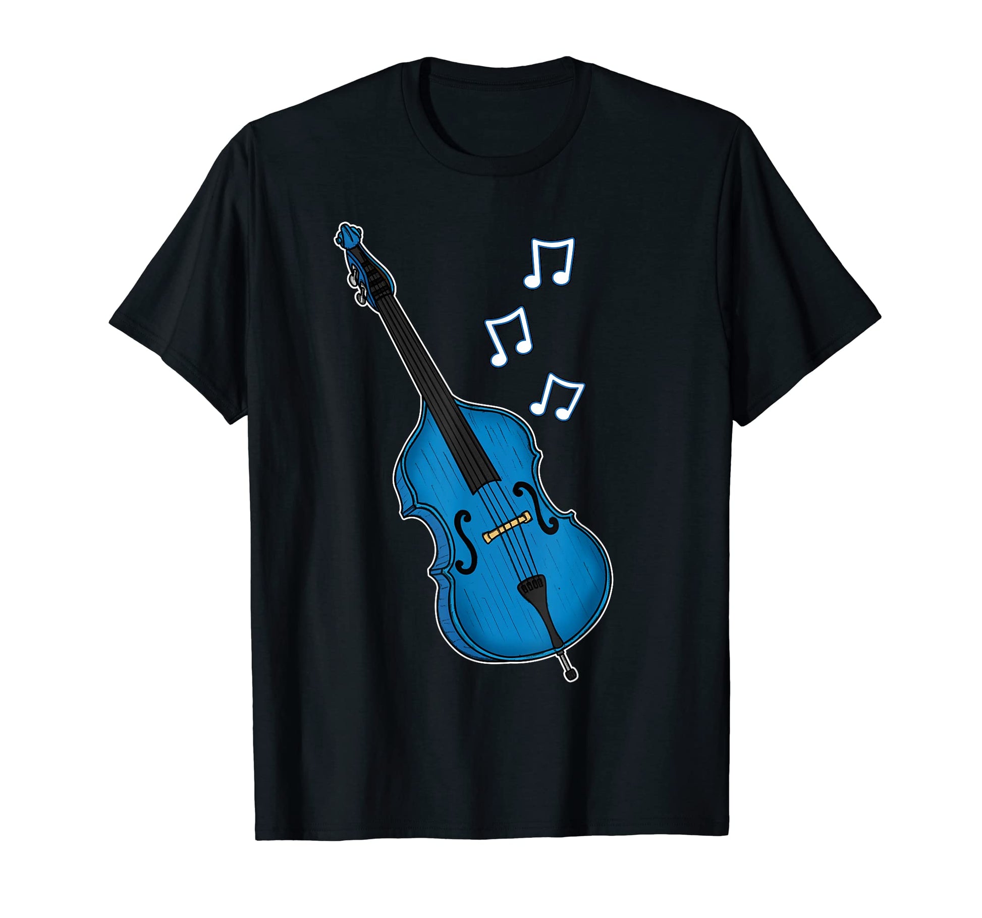 Double Bass Blue Fathers Day Bassist Jazz T-Shirt - Unique Graphic Unisex - T-Shirt, Sweatshirt, Hoodie
