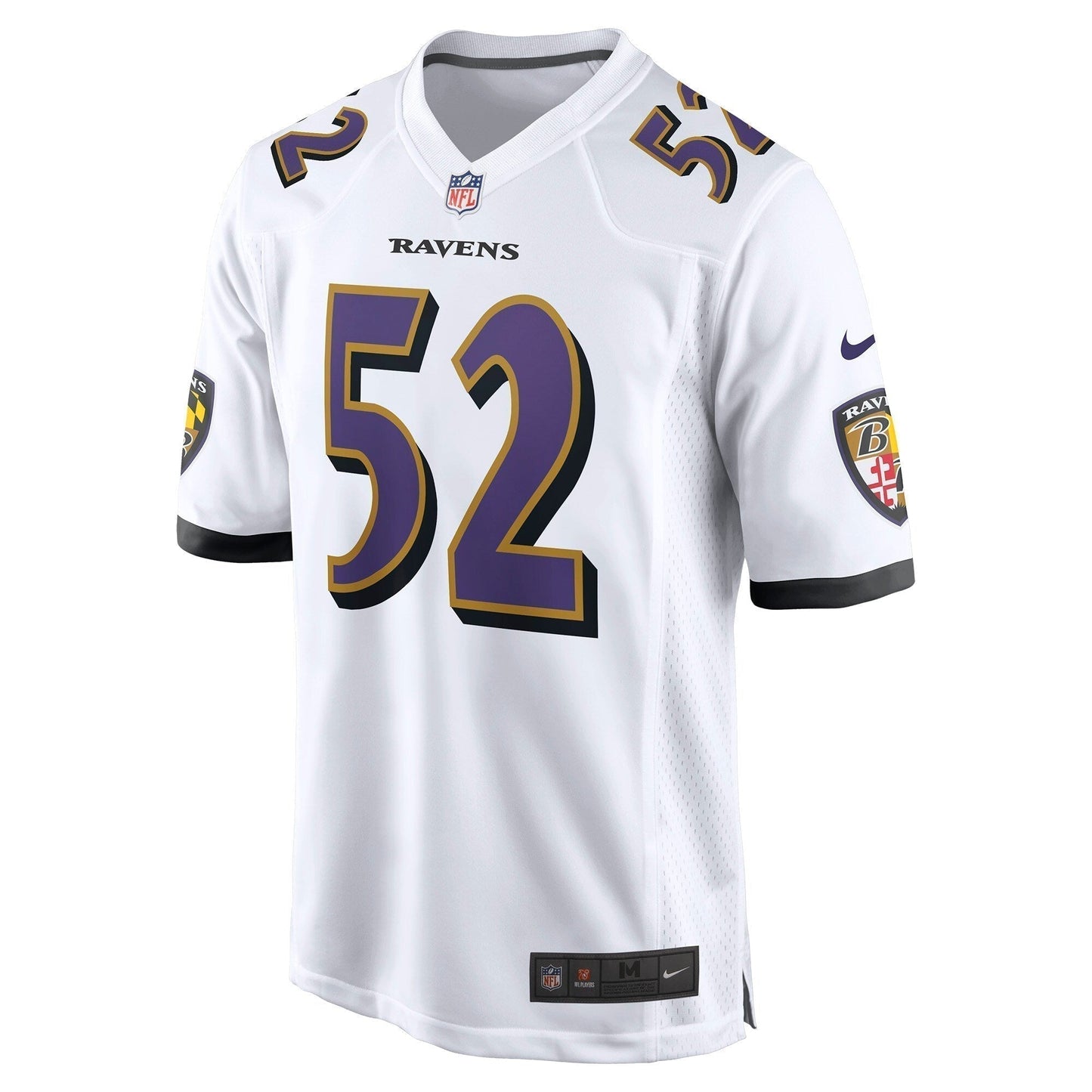 Ray Lewis Baltimore Ravens Retired Game Jersey - White football jersey product view 2