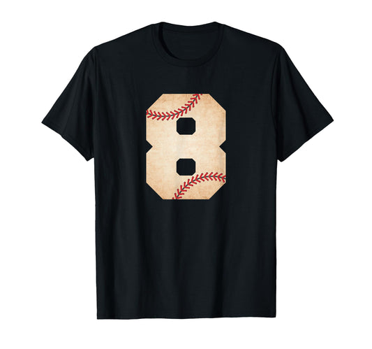 Baseball Number 8 Baseball Fan Mom T-Shirt - Minimalist Print Men Women - T-Shirt, Sweatshirt, Hoodie
