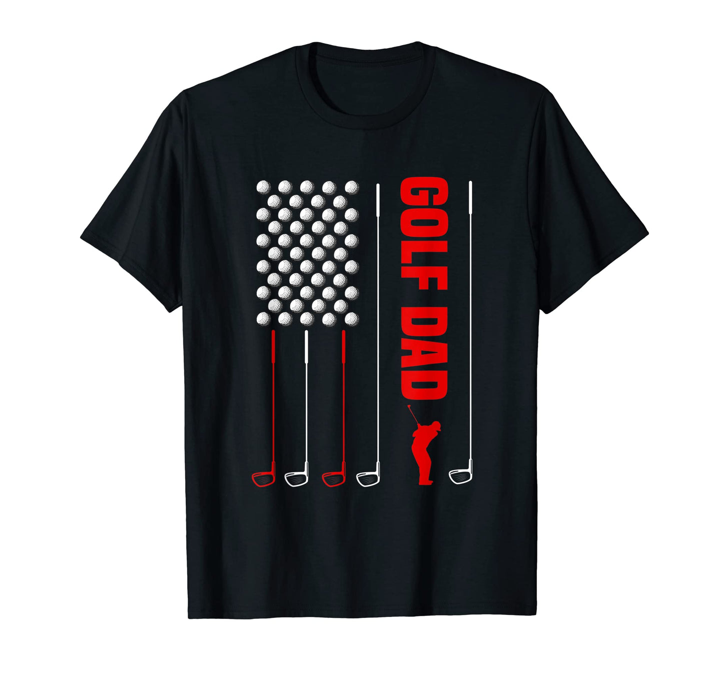4Th July Golf Dad Usa American Flag T-Shirt - Minimalist Print Men Women - T-Shirt, Sweatshirt, Hoodie