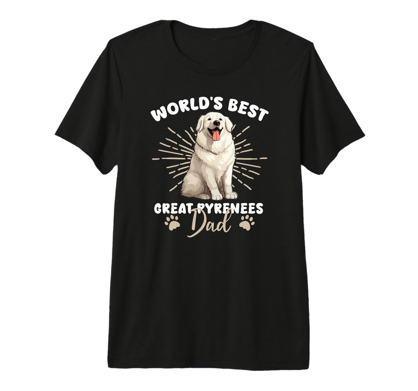 Great Pyrenees Dog Dog Worlds Best T-Shirt - Aesthetic Graphic Men Women - T-Shirt, Sweatshirt, Hoodie