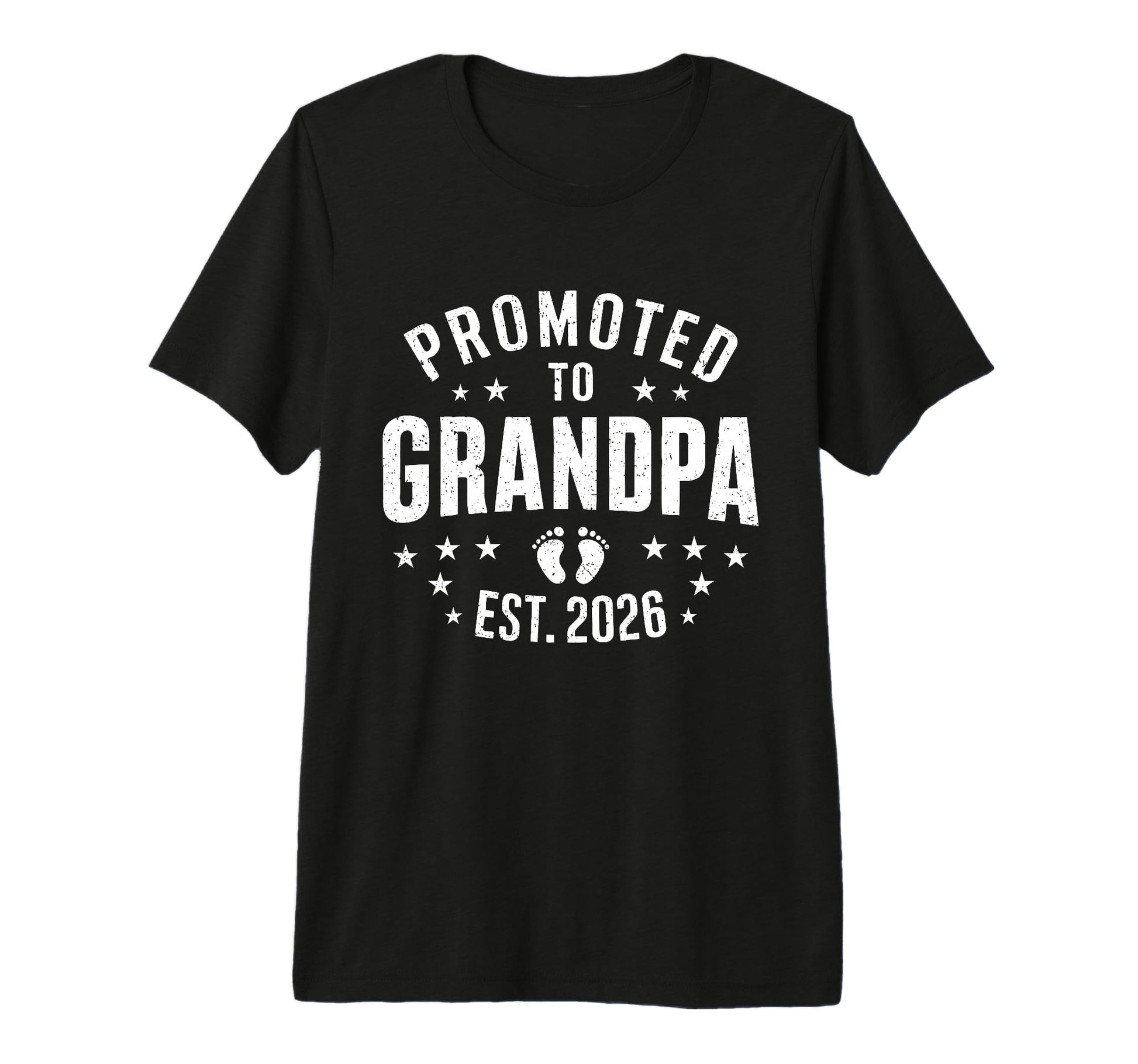 Promoted To Grandpa Est 2026 First T-Shirt - Trendy Graphic for Adults - T-Shirt, Sweatshirt, Hoodie