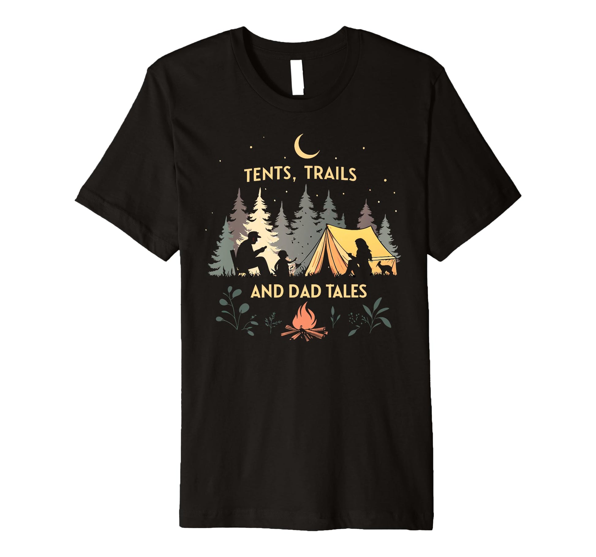 Tents Trails And Dad Tales Hiking T-Shirt - Trendy Graphic Men Women - T-Shirt, Sweatshirt, Hoodie