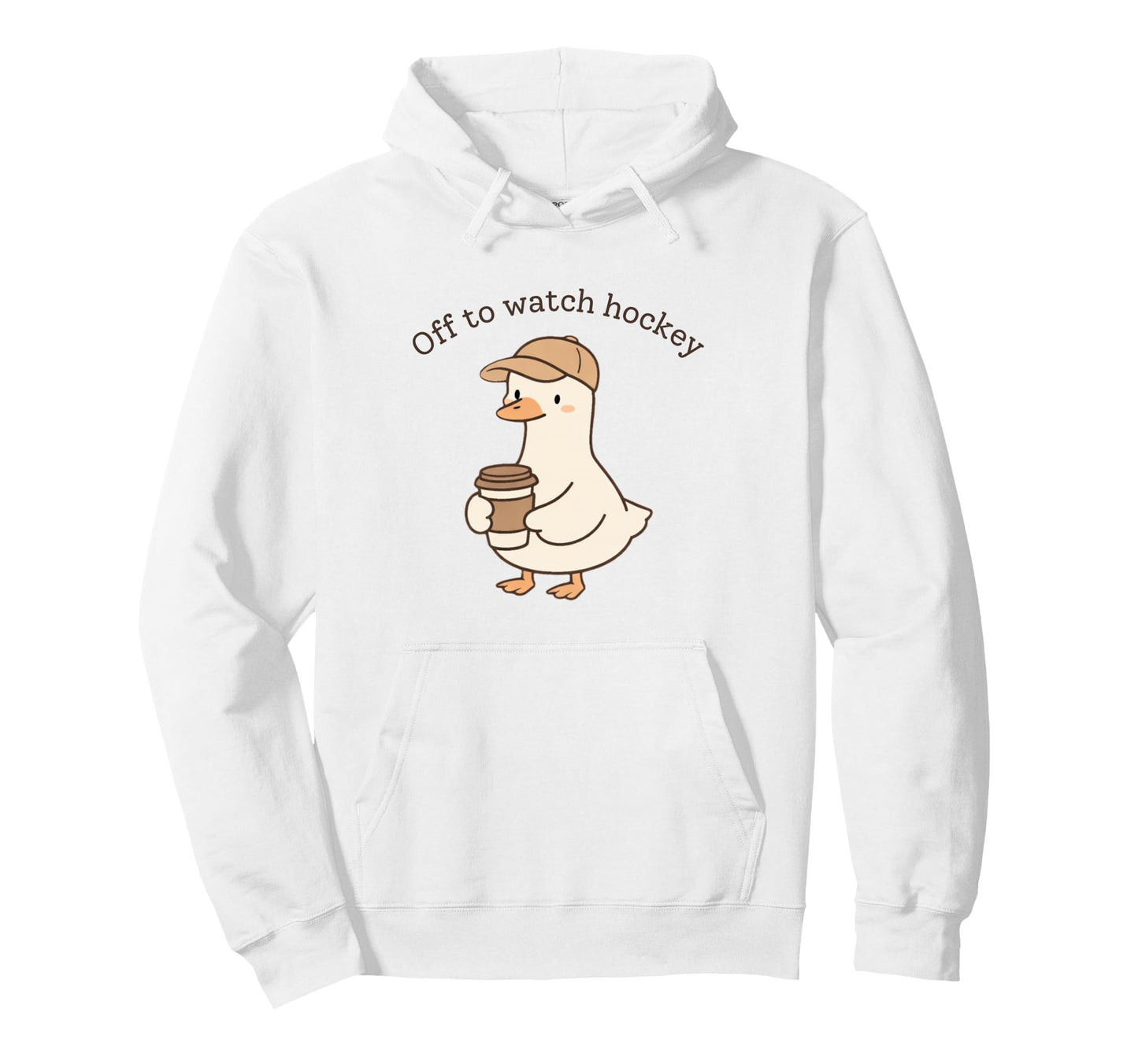 Off To Watch Hockey Goose Funny Hoodie - Custom Art Print for Adults - T-Shirt, Sweatshirt, Hoodie