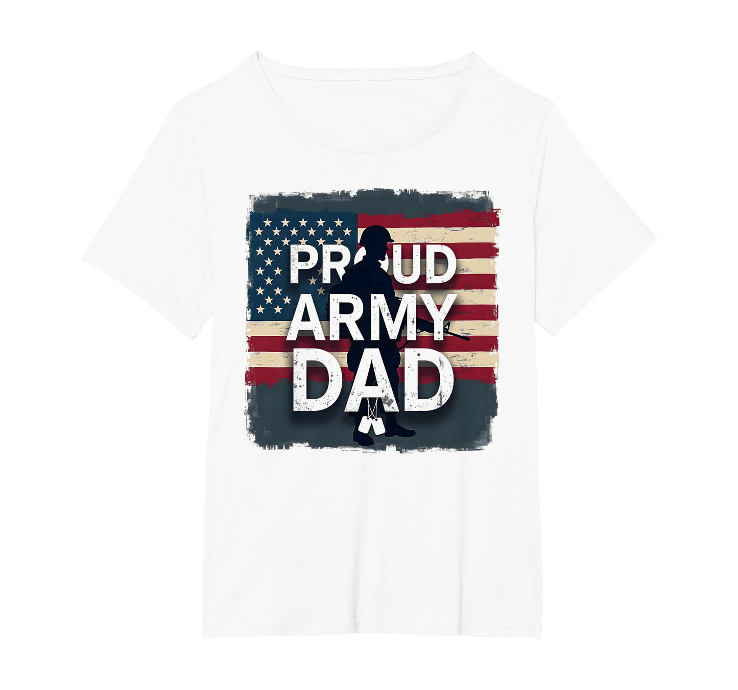 Proud Army Dad Patriotic Military T-Shirt - Graphic Print for Adults - T-Shirt, Sweatshirt, Hoodie