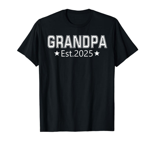 Announcement Promoted To Grandpa Est 2025 T-Shirt - Graphic Print Men Women - T-Shirt, Sweatshirt, Hoodie