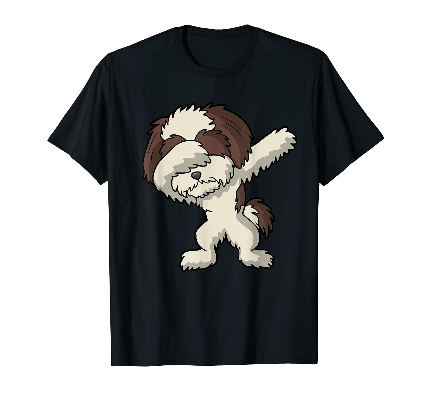 Dabbing Shih Tzu Dog Dab Dance Mom Dad T-Shirt - Novelty Apparel for Adults - T-Shirt, Sweatshirt, Hoodie