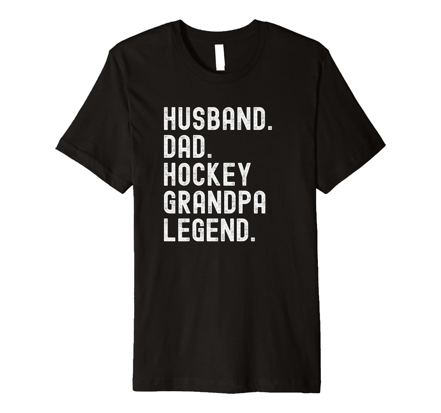 Mens Husband Dad Hockey Grandpa Legend T-Shirt - Minimalist Print Men Women - T-Shirt, Sweatshirt, Hoodie