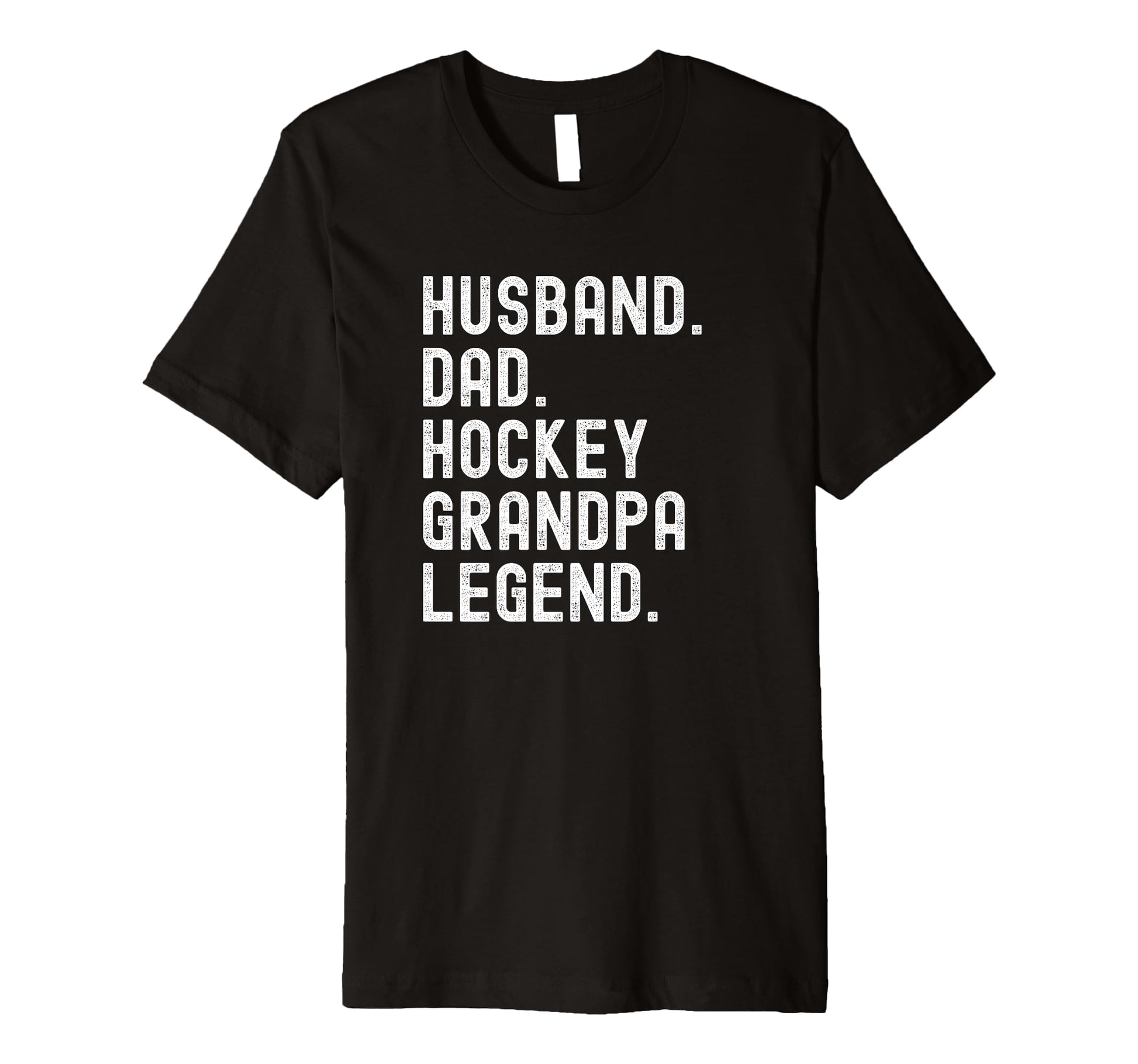 Mens Husband Dad Hockey Grandpa Legend T-Shirt - Minimalist Print Men Women - T-Shirt, Sweatshirt, Hoodie