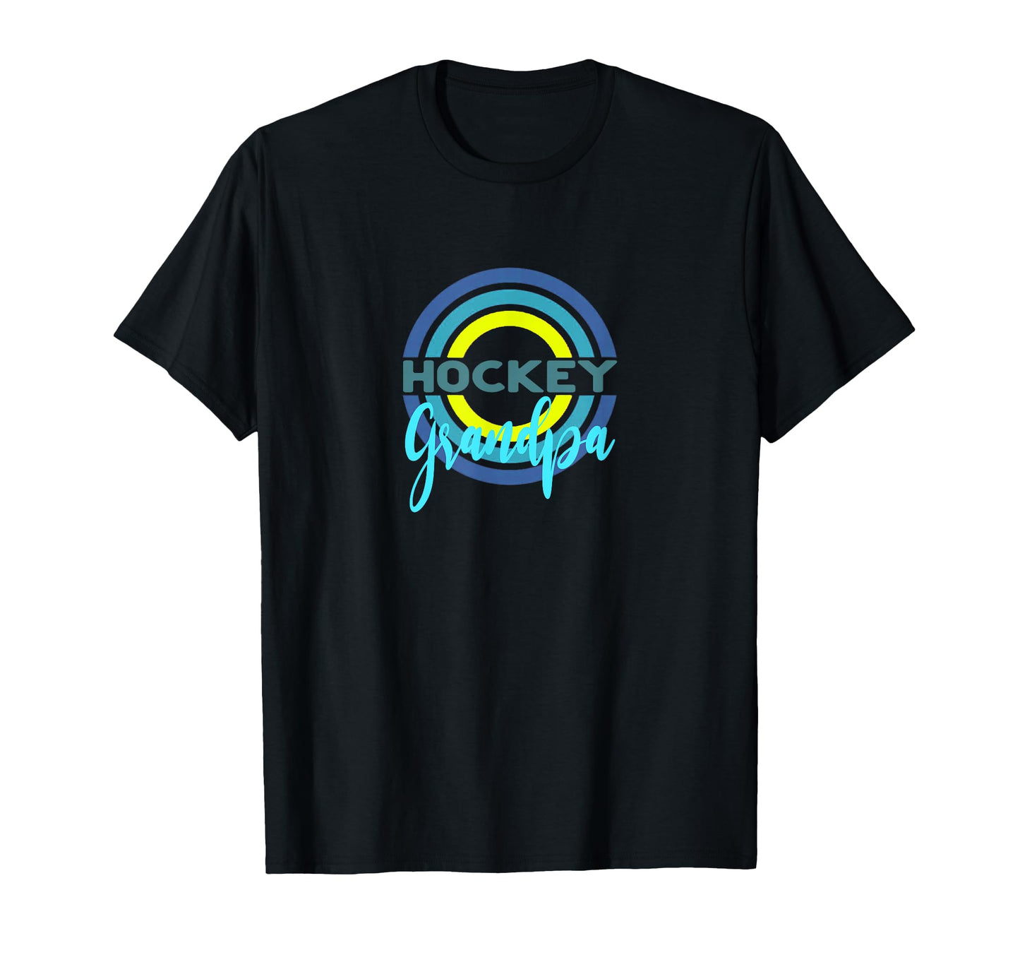 Hockey Grandpa Modern Hockey Circles T-Shirt - Novelty Apparel Unisex - T-Shirt, Sweatshirt, Hoodie