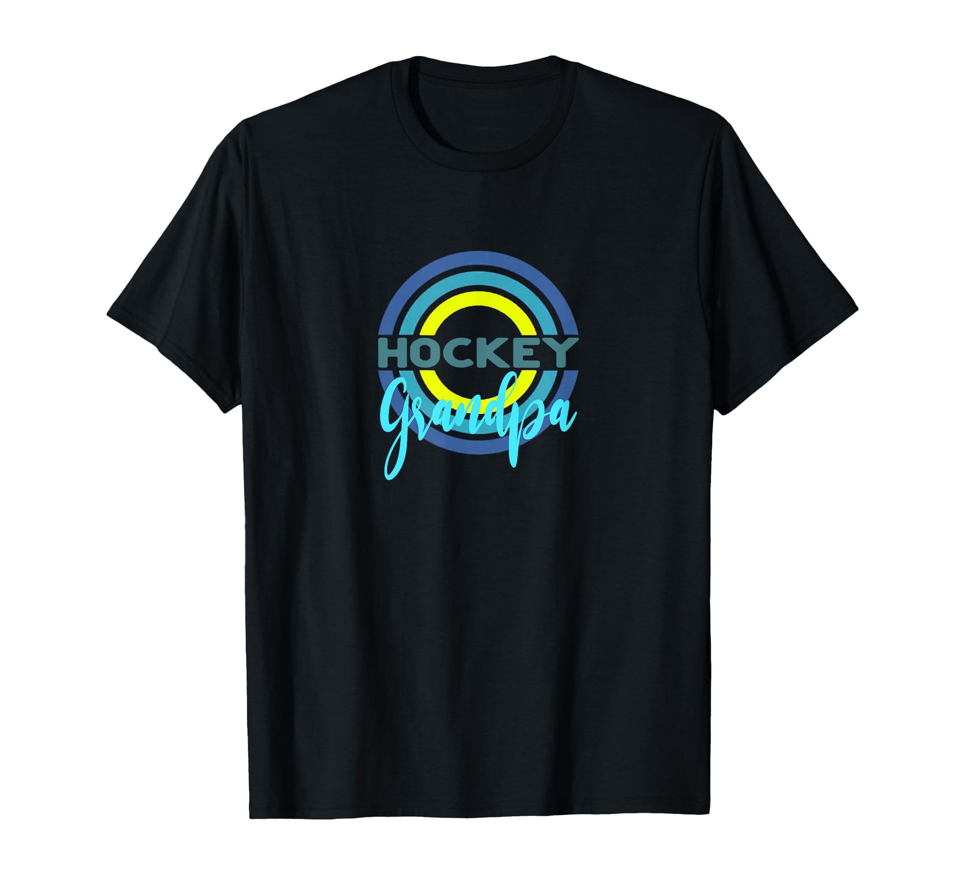 Hockey Grandpa Modern Hockey Circles T-Shirt - Novelty Apparel Unisex - T-Shirt, Sweatshirt, Hoodie