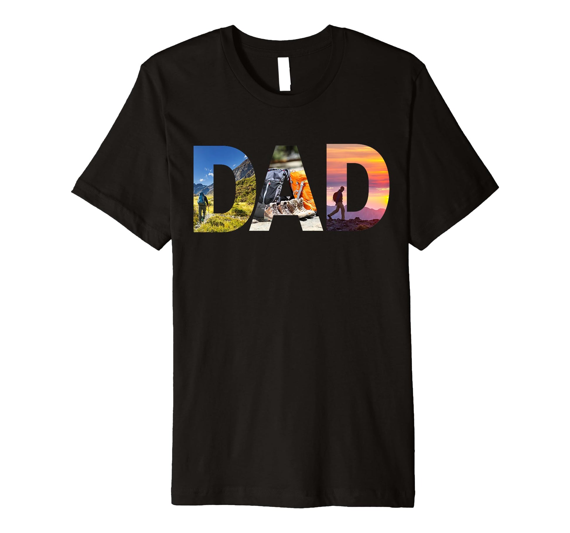 Hiking Dad Word Picture Fathers Day T-Shirt - Streetwear Style for Adults - T-Shirt, Sweatshirt, Hoodie