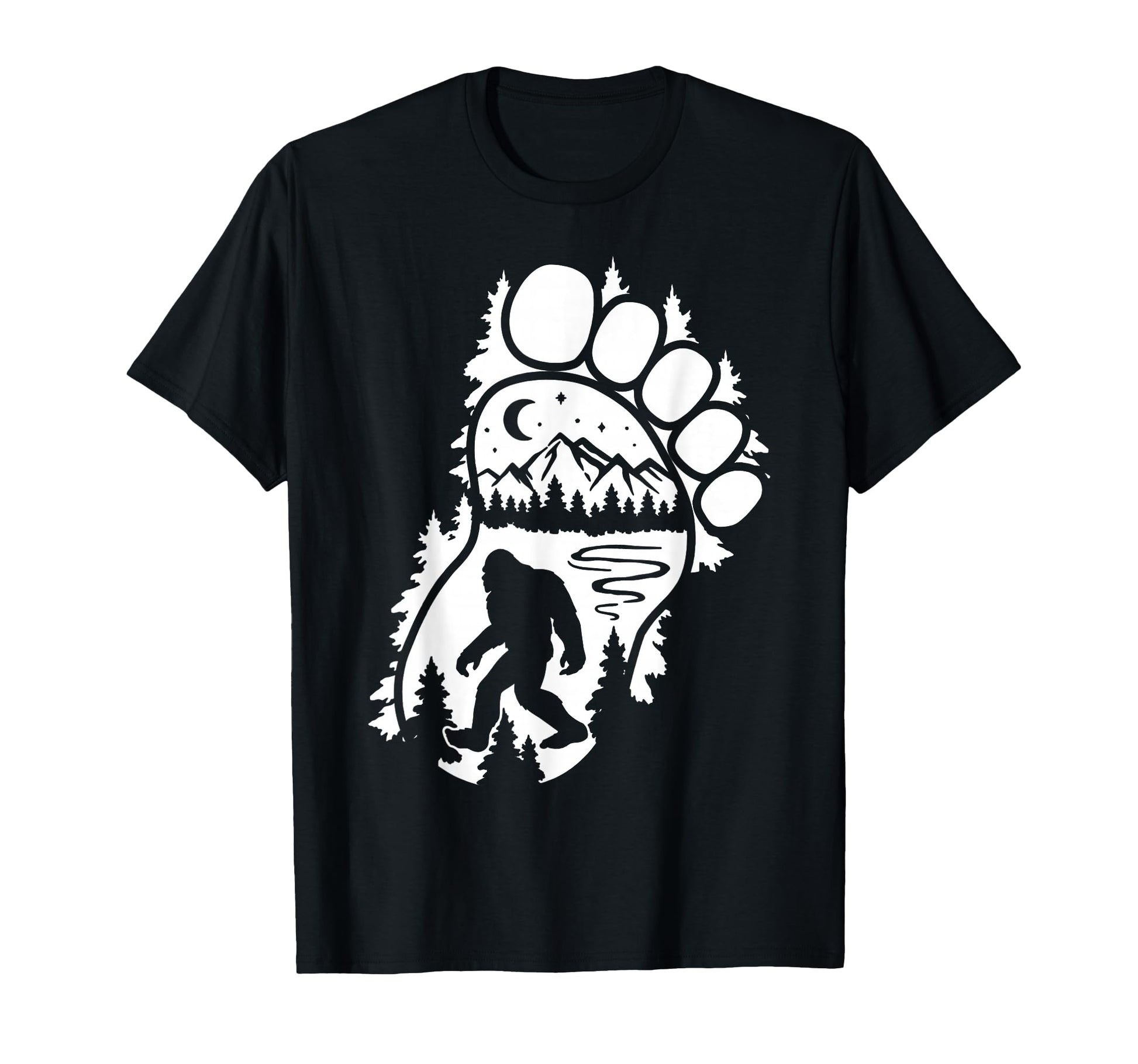 Sasquatch Foot Bigfoot Forest Mountain T-Shirt - Trendy Graphic Unisex - T-Shirt, Sweatshirt, Hoodie