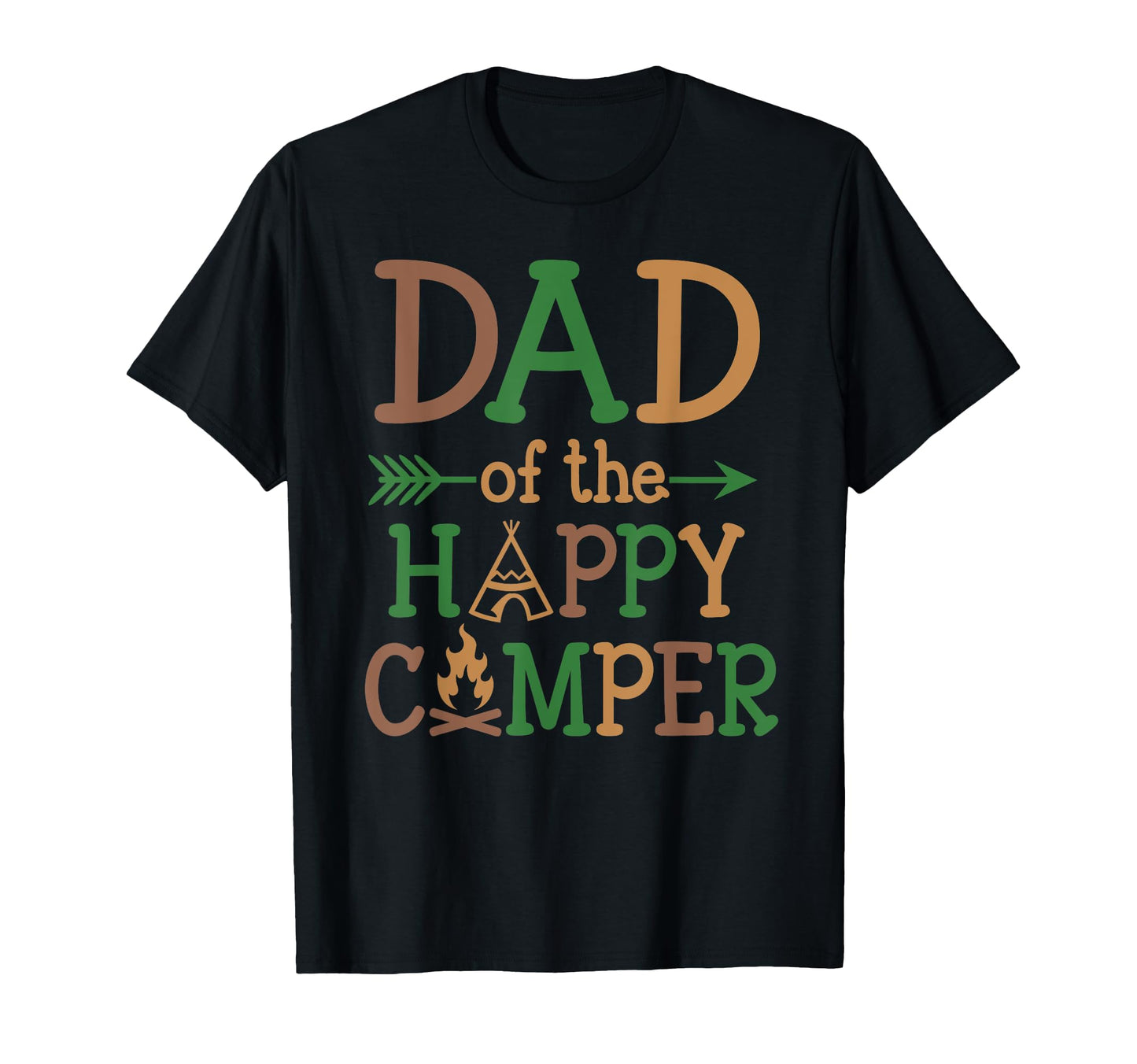 Dad Happy Camper First Birthday T-Shirt - Fun Novelty Design for Adults - T-Shirt, Sweatshirt, Hoodie