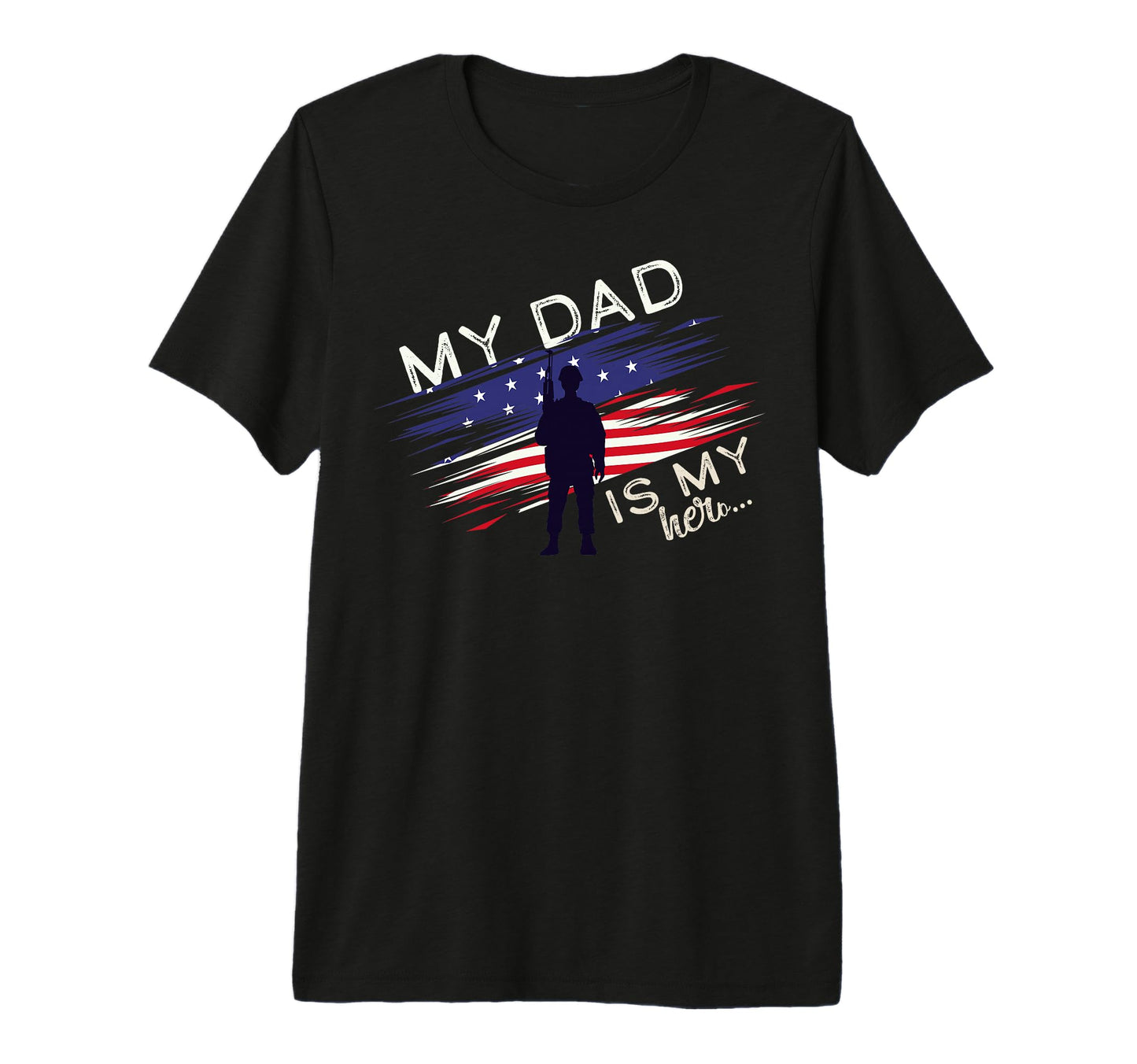Army Dad Hero Distressed Flag Tri Blend T-Shirt - Trendy Graphic Men Women - T-Shirt, Sweatshirt, Hoodie
