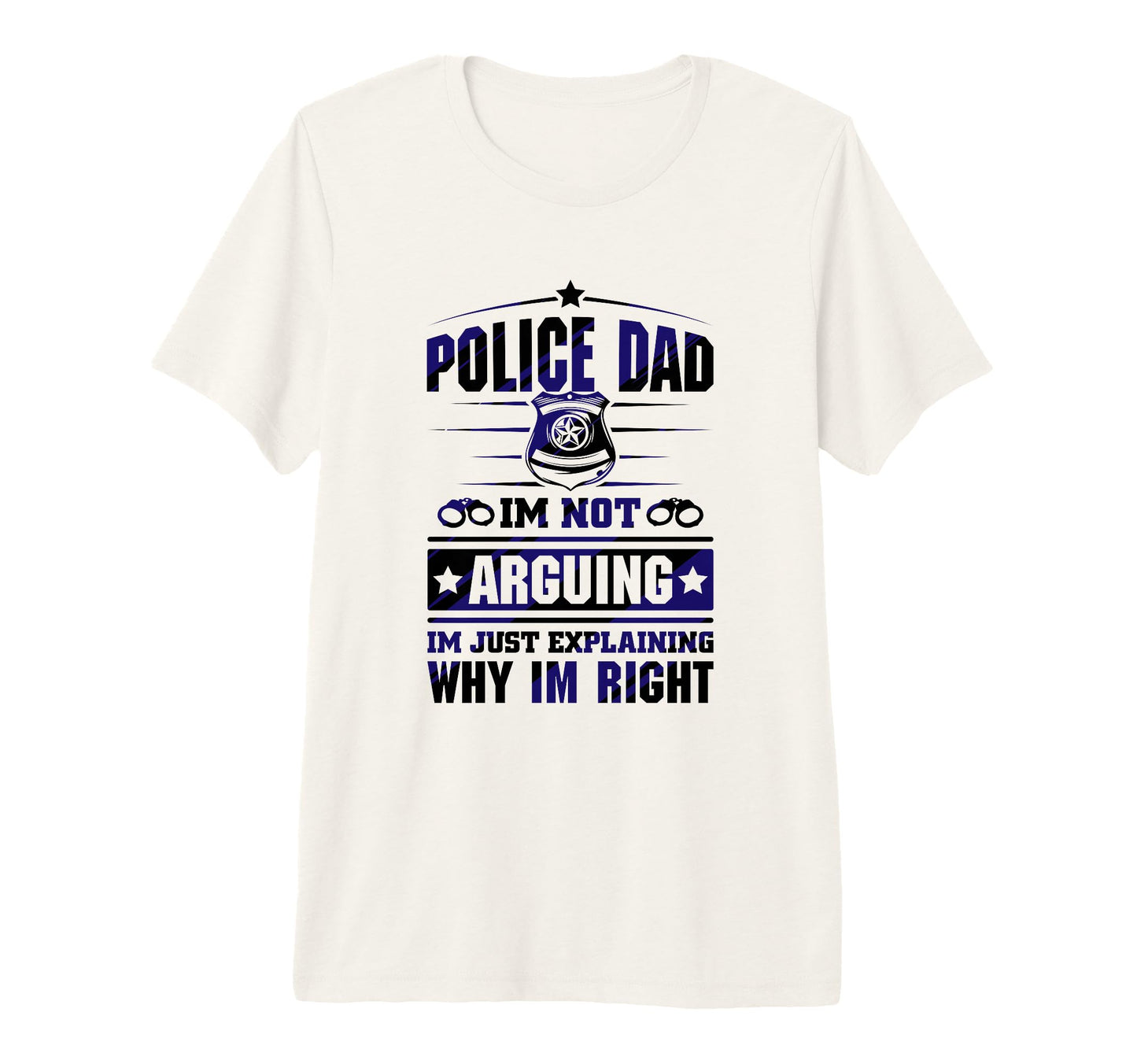 Mens Thin Blue Line Police Dad T-Shirt - Casual Everyday Wear for Adults - T-Shirt, Sweatshirt, Hoodie