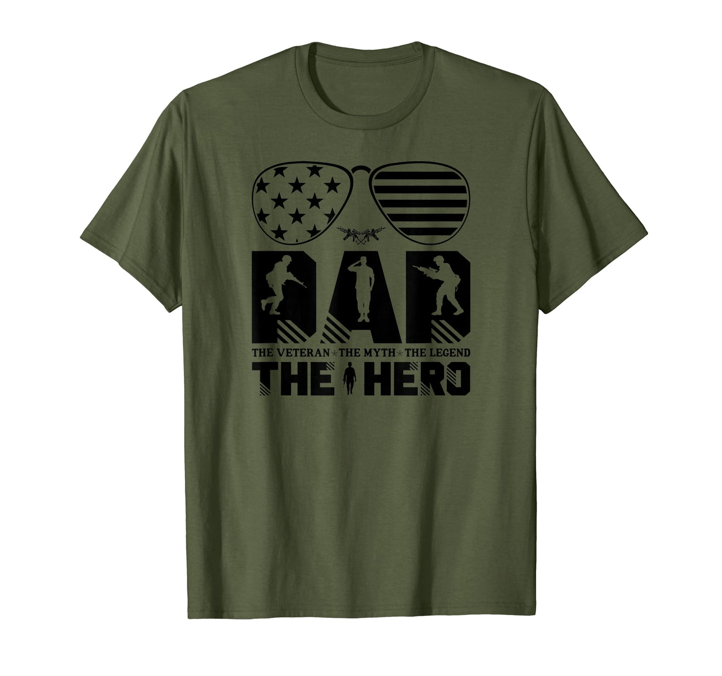 Mens Military Green Veterans Day T-Shirt - Casual Everyday Wear Men Women - T-Shirt, Sweatshirt, Hoodie