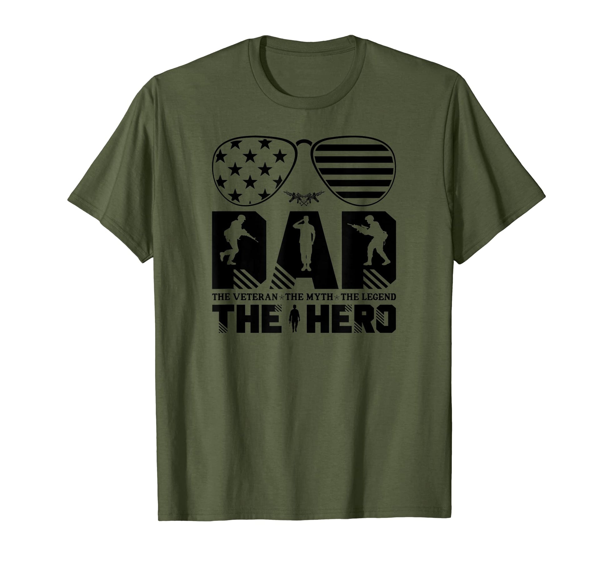Mens Military Green Veterans Day T-Shirt - Casual Everyday Wear Men Women - T-Shirt, Sweatshirt, Hoodie