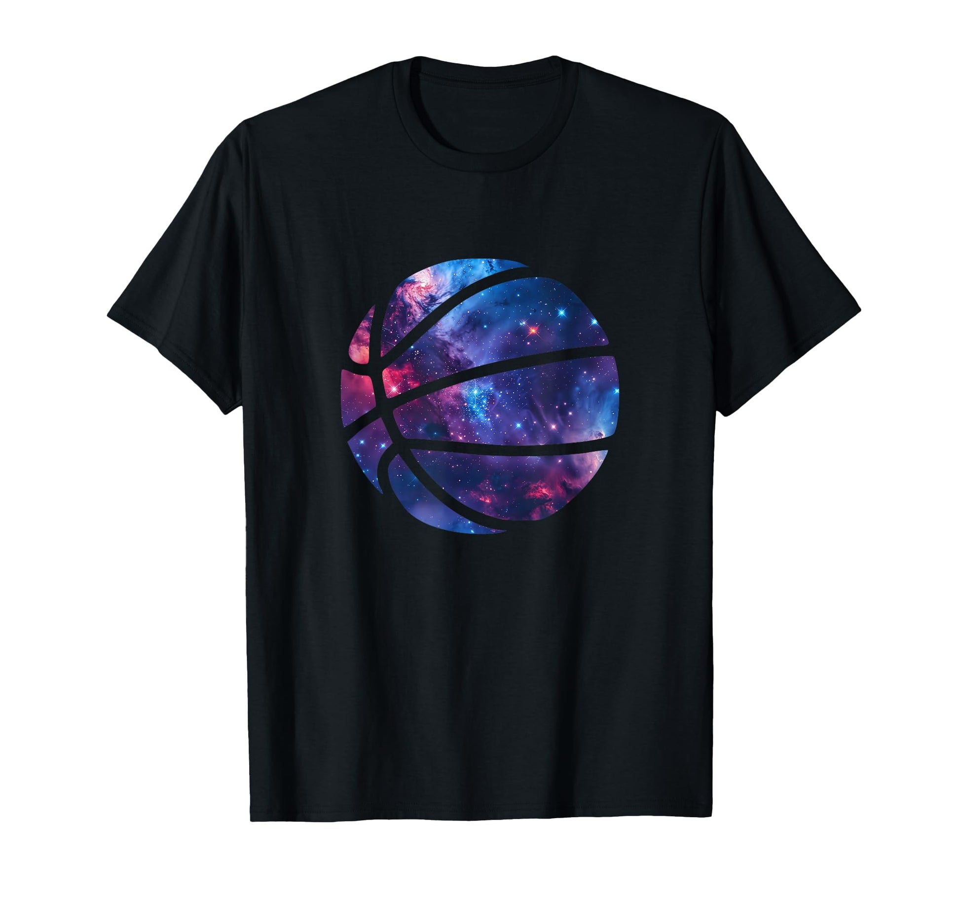 Basketball Silhouette Space Aesthetic Galaxy T-Shirt - Graphic Print Unisex - T-Shirt, Sweatshirt, Hoodie