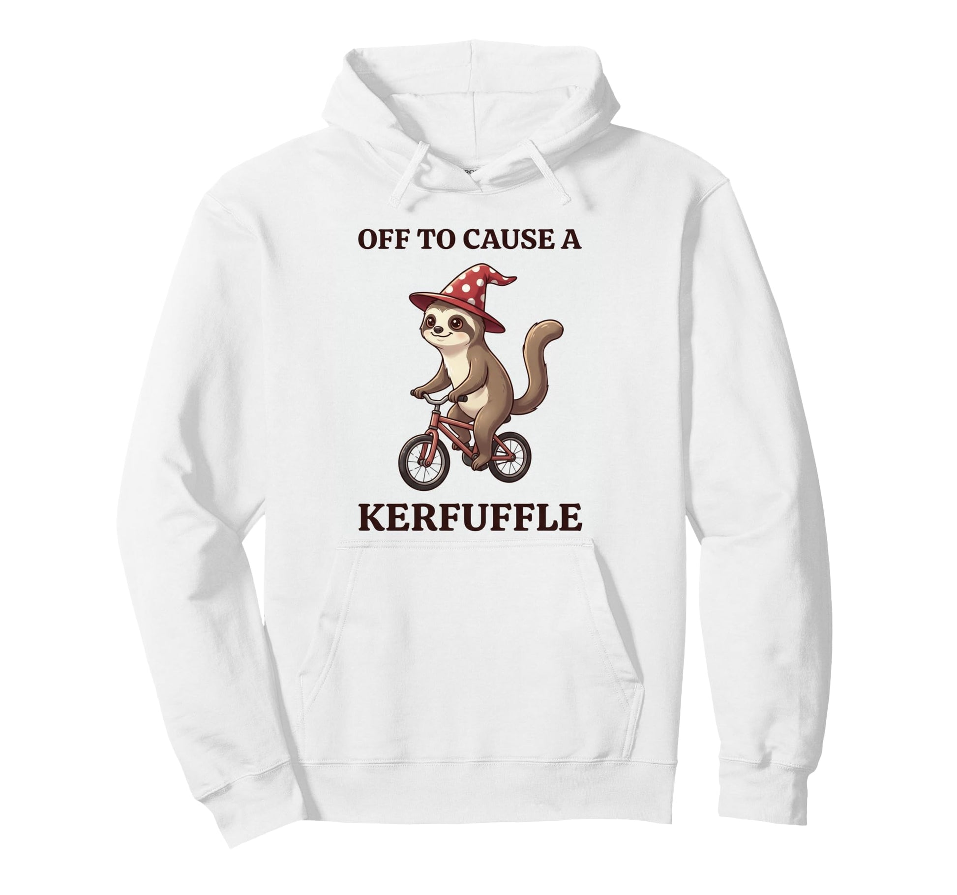 Off To Cause Kerfuffle Sloth Funny Hoodie - Streetwear Style for Adults - T-Shirt, Sweatshirt, Hoodie
