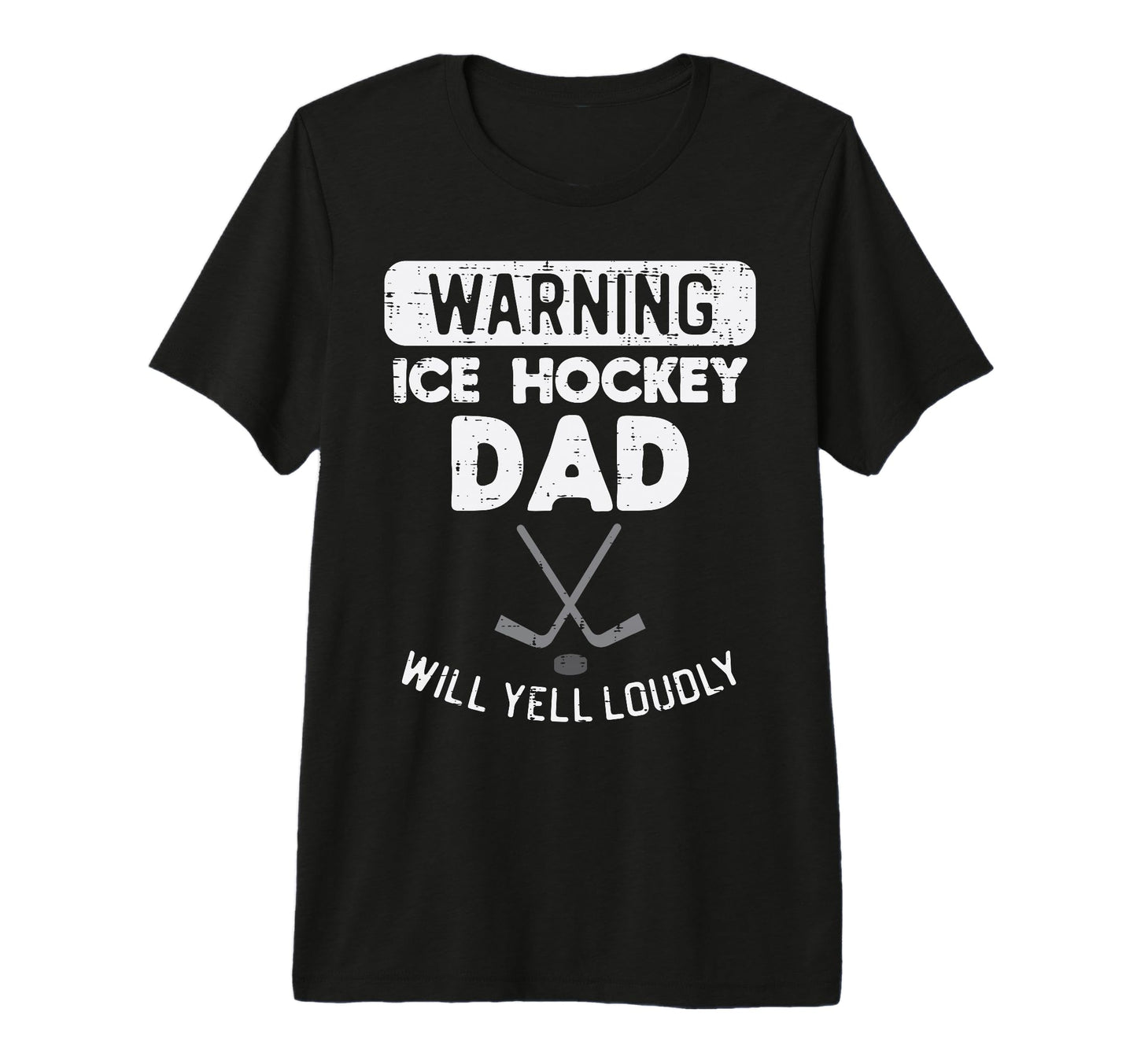 Warning Ice Hockey Dad Yell Funny T-Shirt - Unique Graphic Men Women - T-Shirt, Sweatshirt, Hoodie