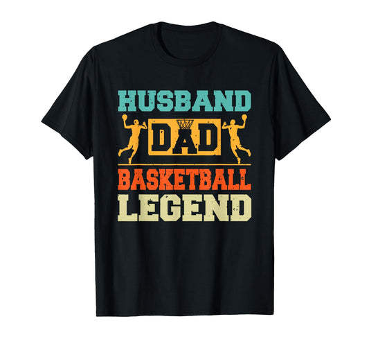 Basketball Father Husband Dad T-Shirt - Aesthetic Graphic Unisex - T-Shirt, Sweatshirt, Hoodie