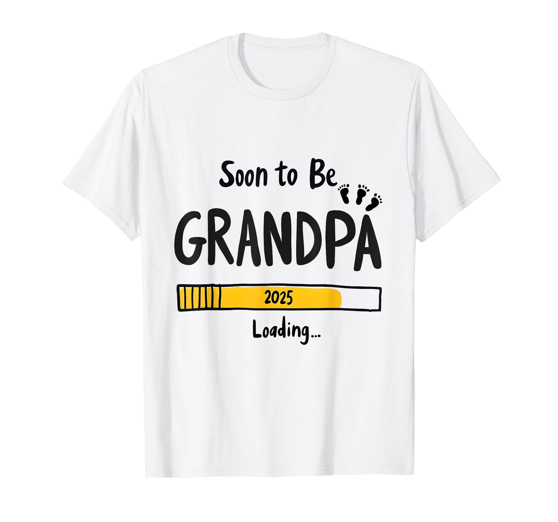 Soon To Be Grandpa 2025 Loading T-Shirt - Minimalist Print for Adults - T-Shirt, Sweatshirt, Hoodie