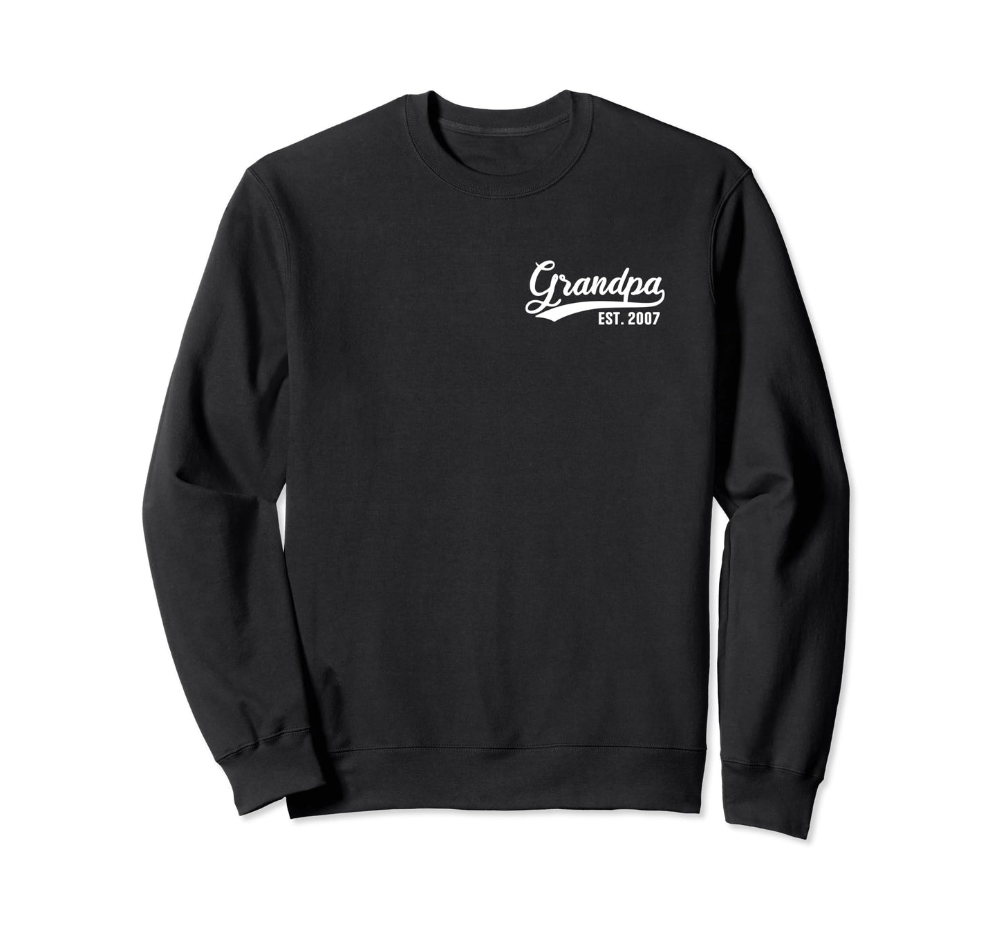 Grandpa 2007 Grandfather Est Sweatshirt - Aesthetic Graphic for Adults - T-Shirt, Sweatshirt, Hoodie