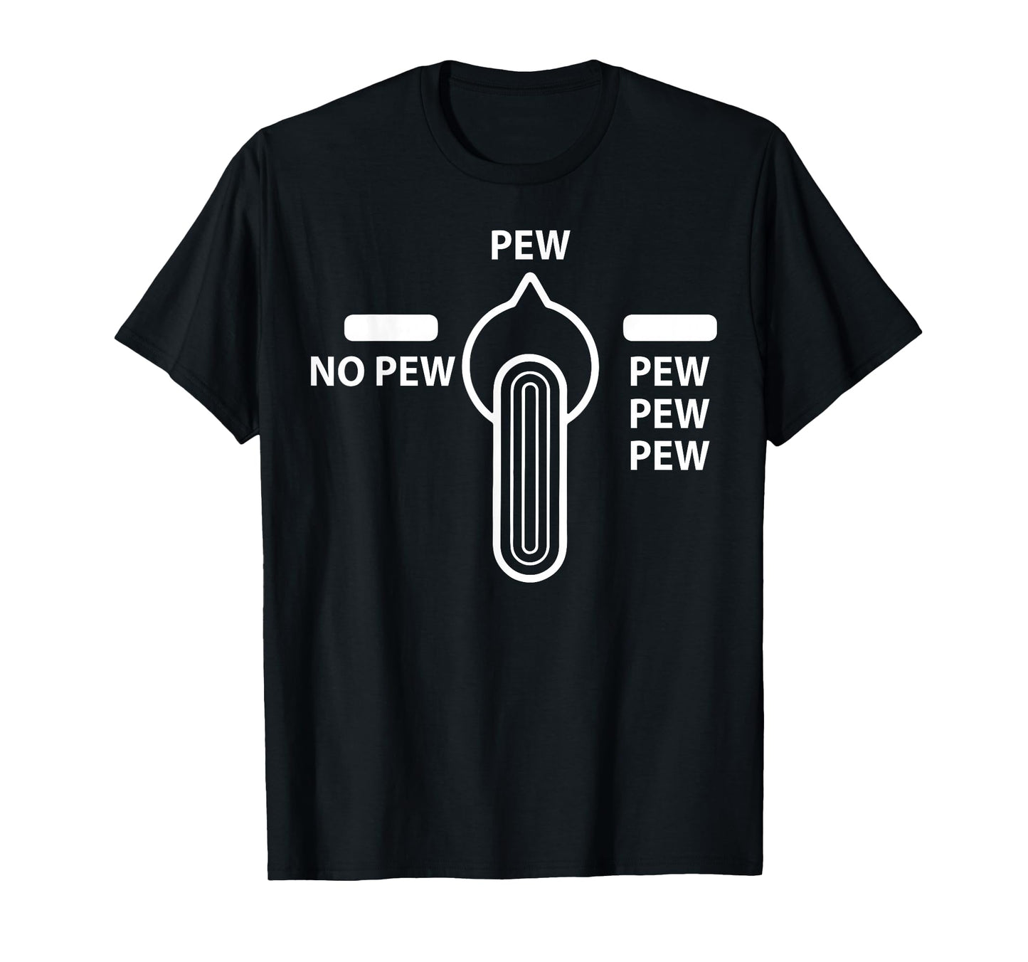 Pew No Pew Pew Pew Pew T-Shirt - Minimalist Print for Adults - T-Shirt, Sweatshirt, Hoodie