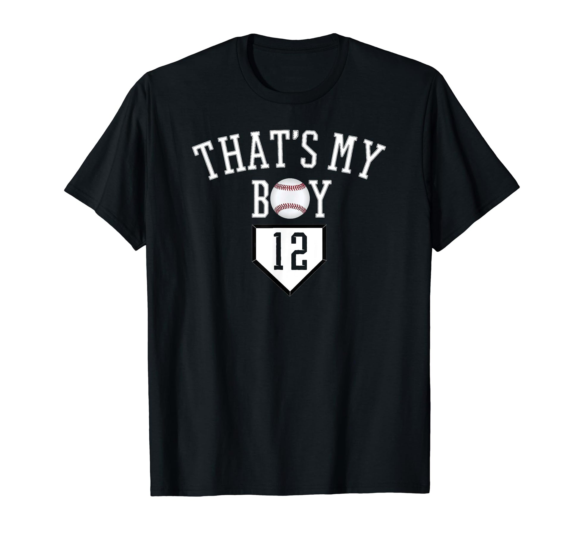 12 Thats My Baseball Number Jersey T-Shirt - Minimalist Print Men Women - T-Shirt, Sweatshirt, Hoodie
