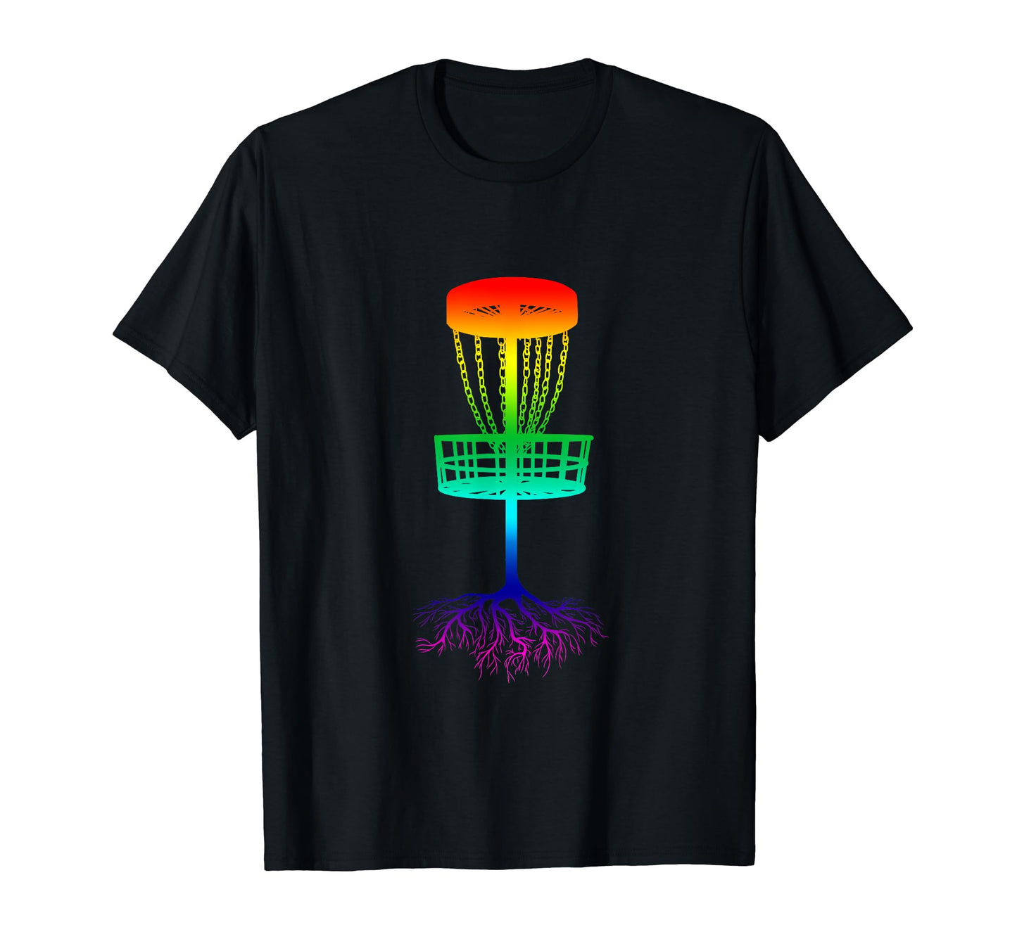 Disc Golf Dad Rainbow Disc Golf Basket T-Shirt - Novelty Apparel Unisex - T-Shirt, Sweatshirt, Hoodie