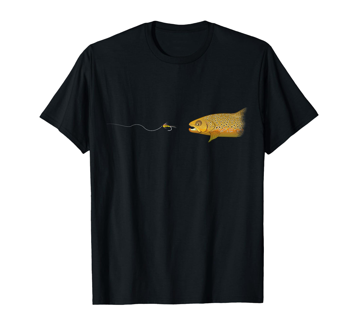 Fly Fishing Brown Trout Dry T-Shirt - Aesthetic Graphic for Adults - T-Shirt, Sweatshirt, Hoodie