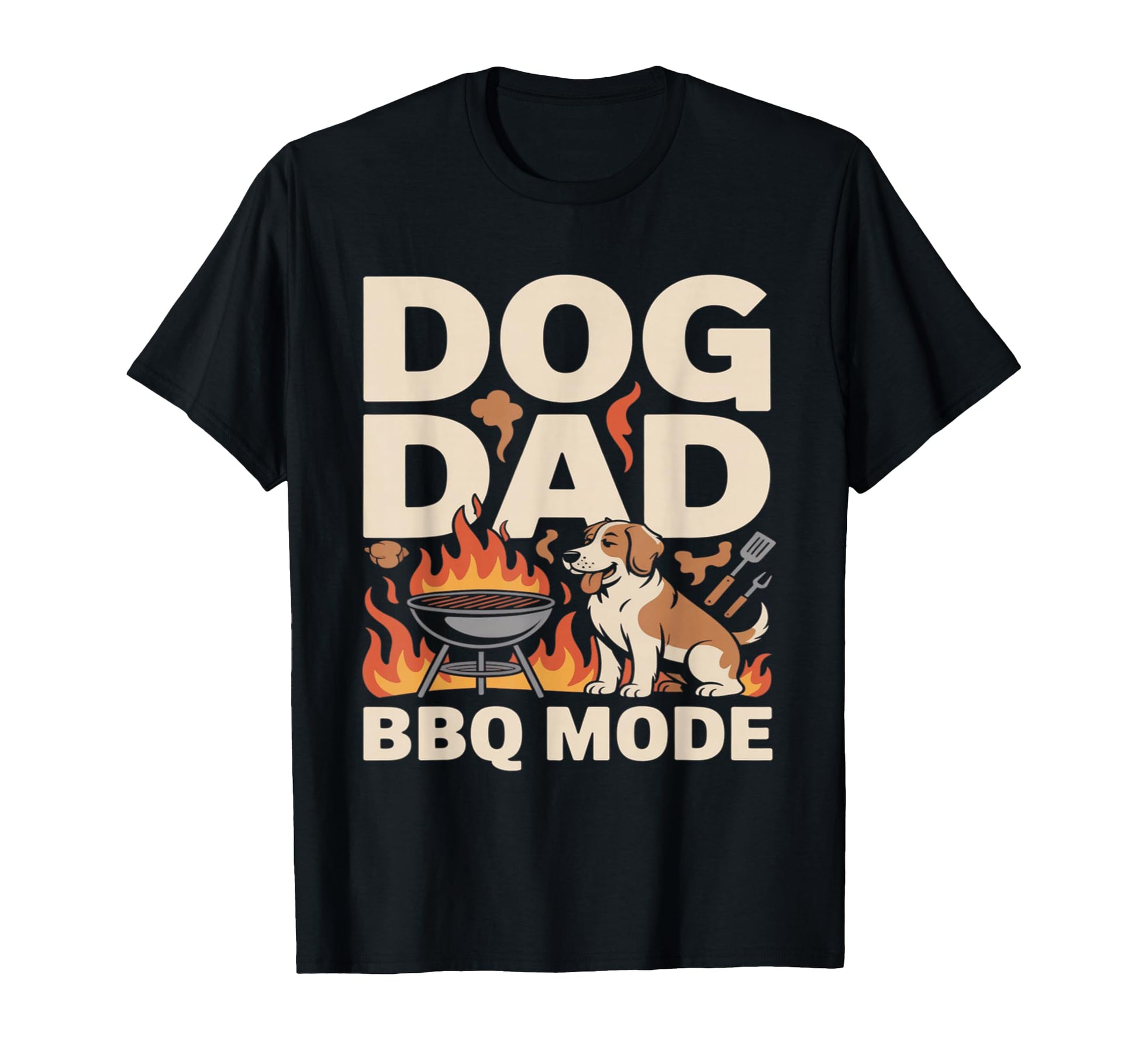 Dog Dad Bbq Mode Funny Backyard T-Shirt - Novelty Apparel Men Women - T-Shirt, Sweatshirt, Hoodie