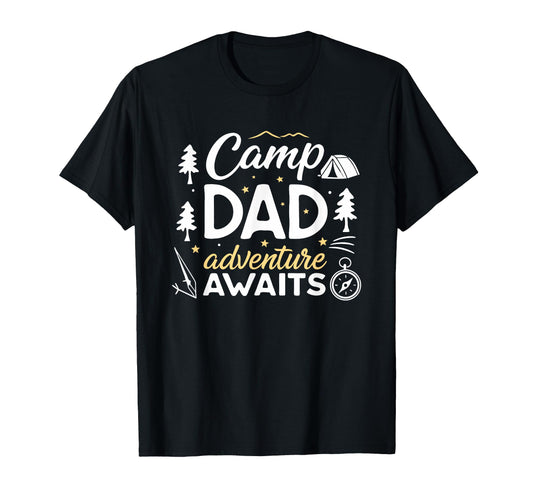 Camping Fathers Day Daddy Adventure T-Shirt - Custom Art Print Unisex - T-Shirt, Sweatshirt, Hoodie