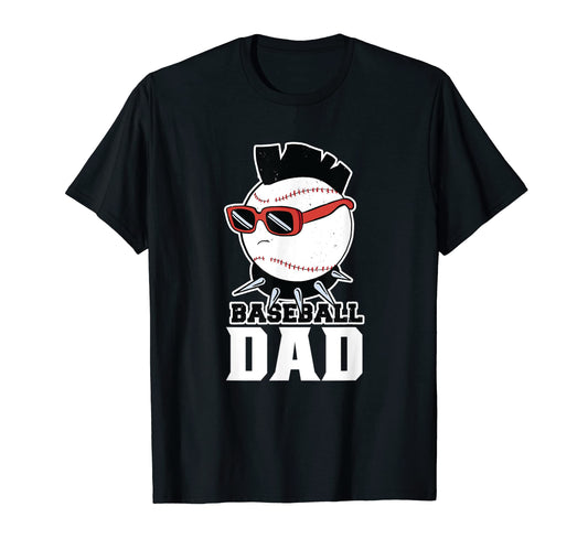 Baseball Dad Daddy Father T-Shirt - Aesthetic Graphic for Adults - T-Shirt, Sweatshirt, Hoodie