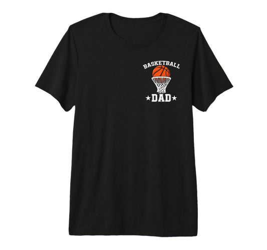 Basketball Dad Daddy Father Happy T-Shirt - Aesthetic Graphic for Adults - T-Shirt, Sweatshirt, Hoodie