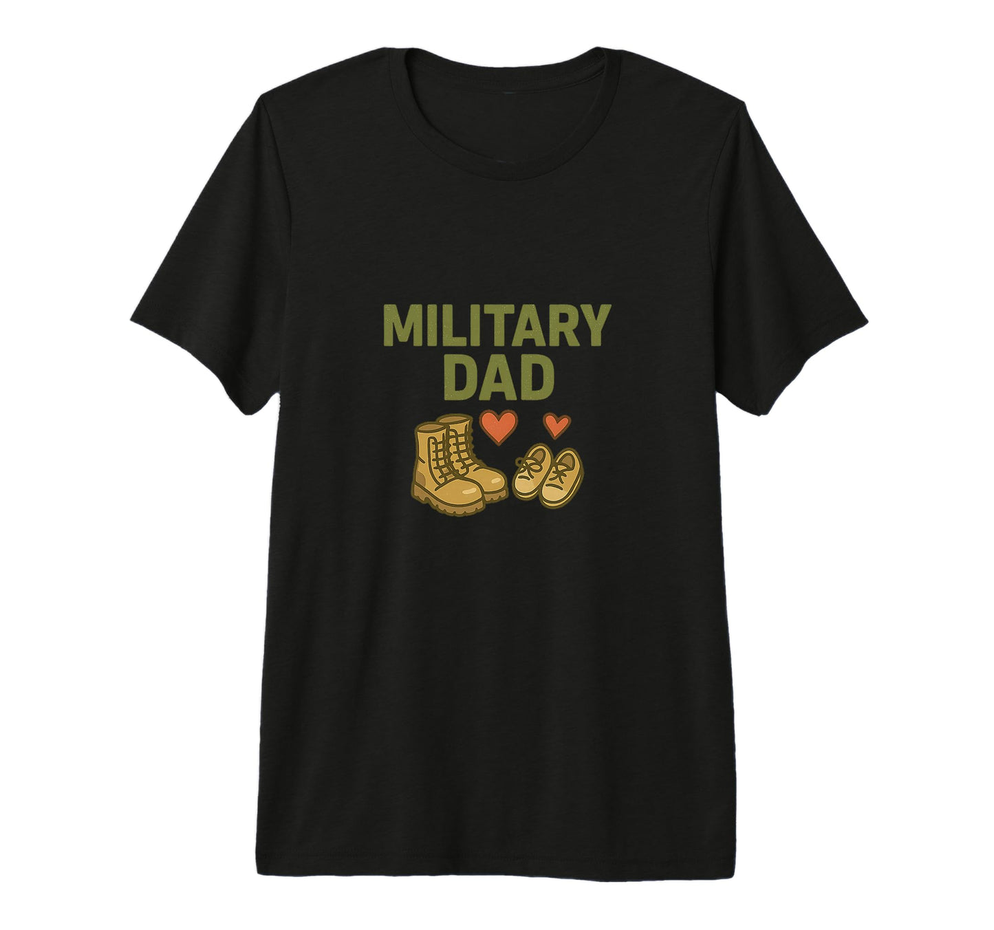 Military Dad Proud Family And Service Tri T-Shirt - Graphic Print Unisex - T-Shirt, Sweatshirt, Hoodie