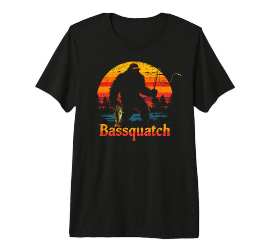 Bassquatch Sasquatch Fisher Bass T-Shirt - Aesthetic Graphic for Adults - T-Shirt, Sweatshirt, Hoodie