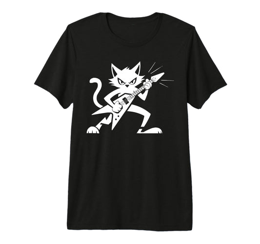 Cat Owner Guitar Player Guitarist T-Shirt - Fun Novelty Design Men Women - T-Shirt, Sweatshirt, Hoodie