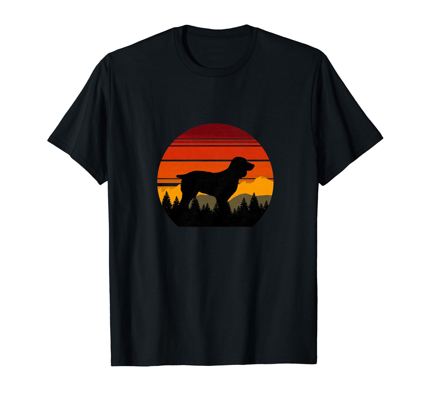 Boykin Dog Sunset Distressed T-Shirt - Casual Everyday Wear for Adults - T-Shirt, Sweatshirt, Hoodie