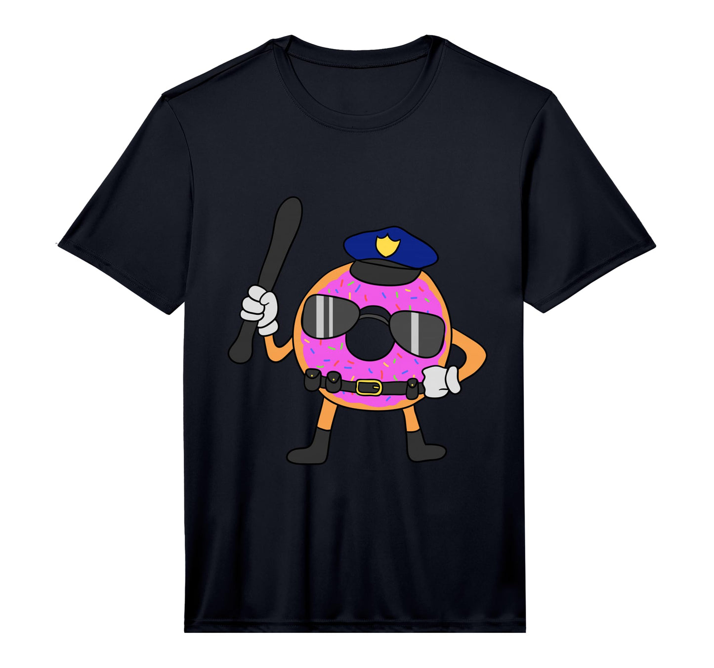 Donut Police Officer Policeman Gift T-Shirt - Graphic Print Men Women - T-Shirt, Sweatshirt, Hoodie